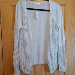 Women's Cream Open Knit Sweater